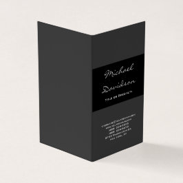 Stijlvol zwart, klassiek script Visitekaartje