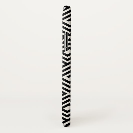 Stijlvol zwart Latijn Grieks sleutelmonogram Case-Mate iPhone Case (Achterkant / rechts)