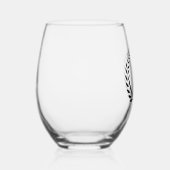 Stijlvol zwart laurier & Pet Afstuderen Wijnglas Zonder Voet (Rechts)