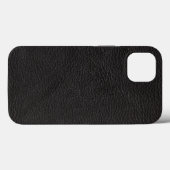 Stijlvol zwart leder met textuur Case-Mate iPhone case (Achterkant (horizontaal))