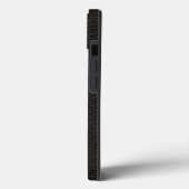 Stijlvol zwart leder met textuur Case-Mate iPhone case (Achterkant / Links)