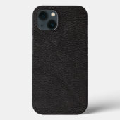 Stijlvol zwart leder met textuur Case-Mate iPhone case (Achterkant)