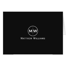 Stijlvol zwart-modern Initiaal met twee monogram