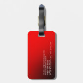 Stijlvol zwart monogram Professional Bagagelabel (Achterkant verticaal)