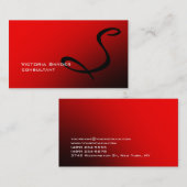 Stijlvol zwart monogram Professional Visitekaartje (Voorkant / Achterkant)