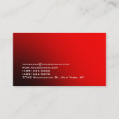 Stijlvol zwart monogram Professional Visitekaartje (Achterkant)