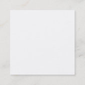 Stijlvol zwart monogram, stijlvol design luxe vierkante visitekaartje (Achterkant)