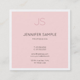 Stijlvol zwart monogram, stijlvol design luxe vierkante visitekaartje