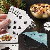 Stijlvol zwart monogram van Classy Blue Pokerkaarten (Insitu)