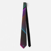 Stijlvol zwart neon geometrisch monogram stropdas (Voorkant)