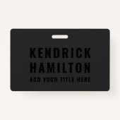 Stijlvol, zwart-out, modern, eenvoudig badge (Voorkant)