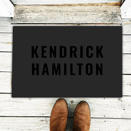 Stijlvol, zwart-out, modern, eenvoudig deurmat