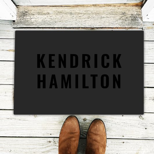 Stijlvol, zwart-out, modern, eenvoudig deurmat