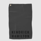 Stijlvol, zwart-out, modern, eenvoudig golfhanddoek (Voorkant)