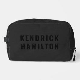 Stijlvol, zwart-out, modern, eenvoudig toilettasje