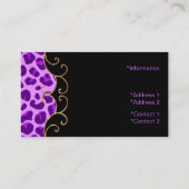 Stijlvol zwart-Paars Jaguar-Visitekaartje Visitekaartje (Achterkant)