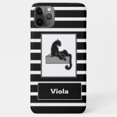 Stijlvol zwart pantherkat — wit modern Case-Mate iPhone case (Achterkant)
