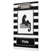 Stijlvol zwart pantherkat — wit modern klembord (Links)