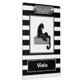 Stijlvol zwart pantherkat — wit modern klembord (Rechts)