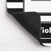 Stijlvol zwart pantherkat — wit modern muismat (Hoek)