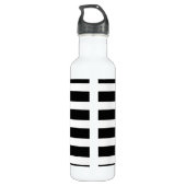 Stijlvol zwart pantherkat — wit modern waterfles  (Achterkant)