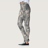 Stijlvol zwart Parijs toile-ontwerp Leggings (Links)