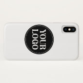 Stijlvol zwart QR-code ontwerp | Elegant merk Case-Mate iPhone Case (Achterkant (horizontaal))