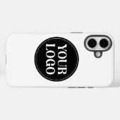 Stijlvol zwart QR-code ontwerp | Elegant merk Case-Mate iPhone Case (Achterkant (horizontaal))
