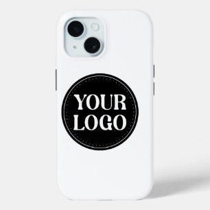 Stijlvol zwart QR-code ontwerp Elegant merk iPhone 15 Case