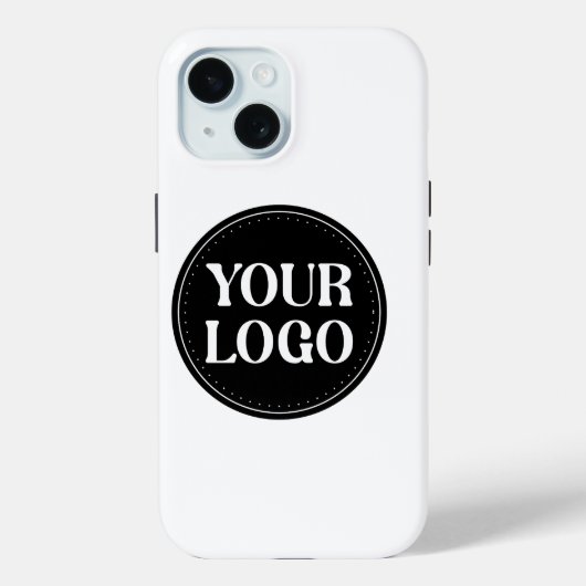 Stijlvol zwart QR-code ontwerp | Elegant merk Case-Mate iPhone Case (Achterkant)