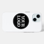 Stijlvol zwart QR-code ontwerp | Elegant merk Case-Mate iPhone Case (Achterkant (horizontaal))