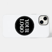 Stijlvol zwart QR-code ontwerp | Elegant merk Case-Mate iPhone Case (Achterkant (horizontaal))
