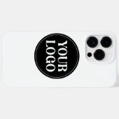 Stijlvol zwart QR-code ontwerp | Elegant merk Case-Mate iPhone Case (Achterkant (horizontaal))