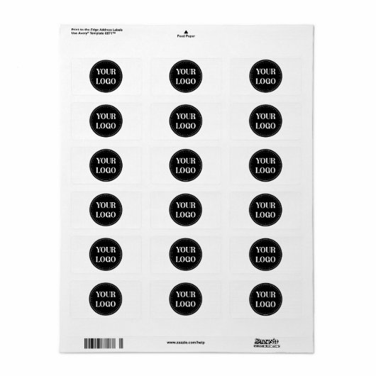 Stijlvol zwart QR-code ontwerp | Elegant merk Etiket (Full Sheet)