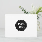 Stijlvol zwart QR-code ontwerp | Elegant merk Feestdagenkaart (Staand voorkant)