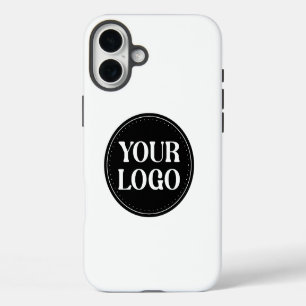 Stijlvol zwart QR-code ontwerp Elegant merk iPhone 16 Plus Hoesje