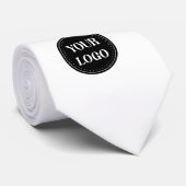 Stijlvol zwart QR-code ontwerp | Elegante merkbele Stropdas (Opgerold)