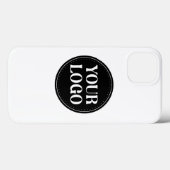 Stijlvol zwart QR-codeontwerp | Elegant merk Case-Mate iPhone Case (Achterkant (horizontaal))