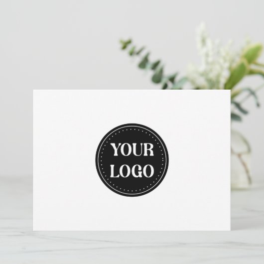 Stijlvol zwart QR-codeontwerp | Elegant merk Save The Date (Staand voorkant)