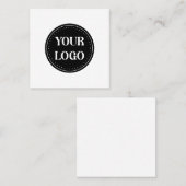 Stijlvol zwart QR-codeontwerp | Elegant merk Vierkante Visitekaartje (Voorkant / Achterkant)