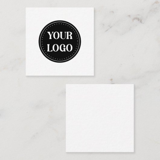 Stijlvol zwart QR-codeontwerp | Elegant merk Vierkante Visitekaartje (Voorkant / Achterkant)