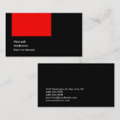 Stijlvol zwart-rood-modern visitekaartje (Voorkant / Achterkant)