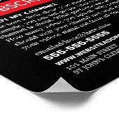 Stijlvol Zwart & Rood - QR Code, Youtube - Vlogger Poster (Hoek)