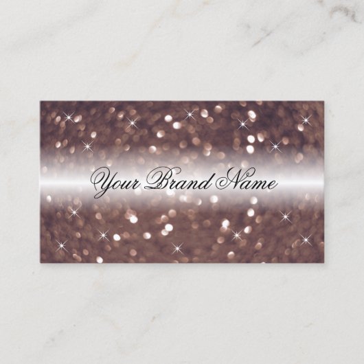 Stijlvol zwart Roos Gold Sparking Glitter Luxury Visitekaartje (Voorkant)