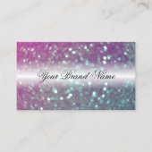 Stijlvol zwart roze Blauwgroen mousserend glitter  Visitekaartje (Voorkant)