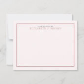 Stijlvol zwart roze vormig script notitiekaartje (Voorkant)