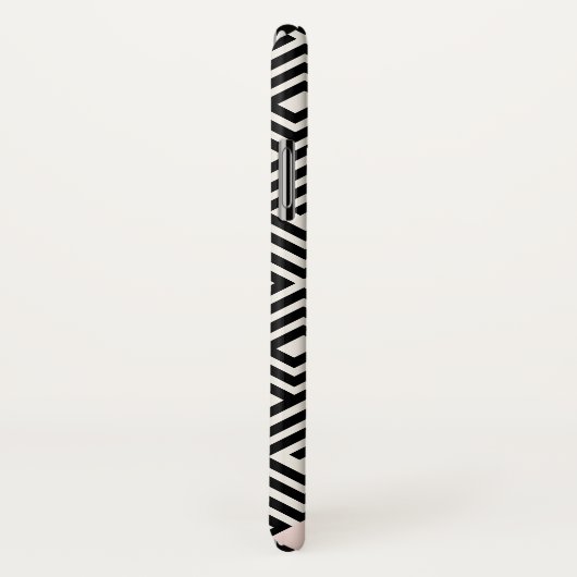 Stijlvol zwart roze zwart monogram van Latijns mod Case-Mate iPhone Case (Achterkant / rechts)