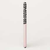 Stijlvol zwart roze zwart monogram van Latijns mod Case-Mate iPhone Case (Achterkant/links)