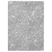 Stijlvol zwart ruitmonogram Crystal Silver Klembord (Achterkant)