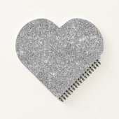 Stijlvol zwart ruitmonogram Crystal Silver Notitieboek (Achterkant)